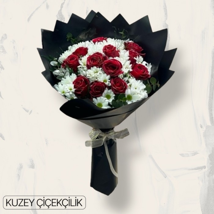 11 Güllü Papatya Buketi