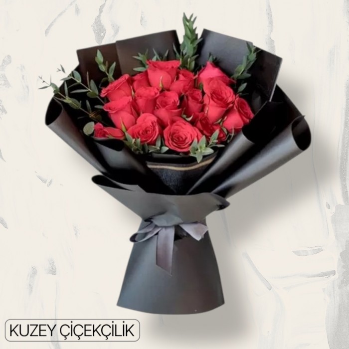 17 Kırmızı Gül Buketi