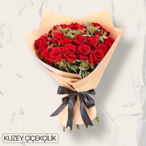 23 Kırmızı Gül Buketi