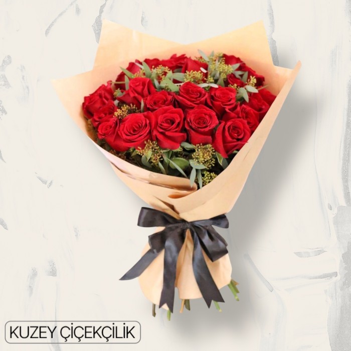 23 Kırmızı Gül Buketi