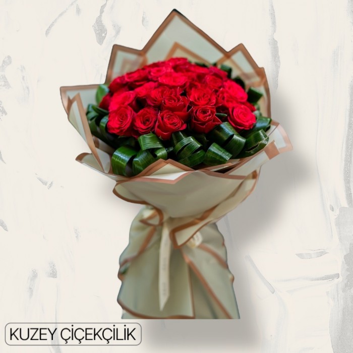 27 Kırmızı Gül Buketi