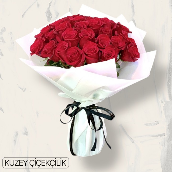 30 Kırmızı Gül Buketi