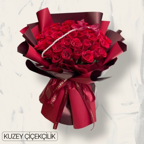51 Kırmızı Gül Buketi