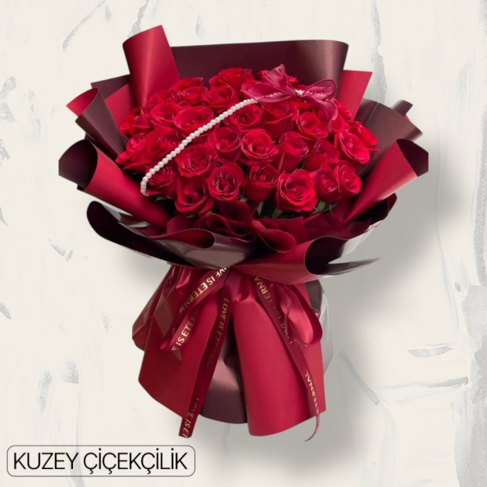 51 Kırmızı Gül Buketi