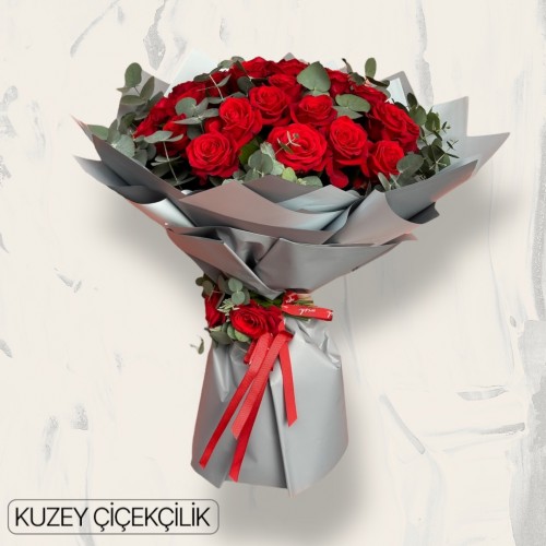 42 Kırmızı Gül Buketi