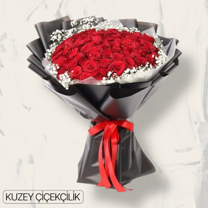 61 Kırmızı Gül Buketi