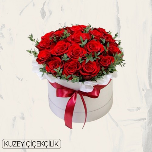 Kutuda 17 Kırmızı Gül