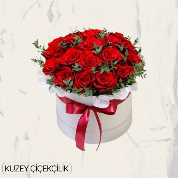 Kutuda 17 Kırmızı Gül
