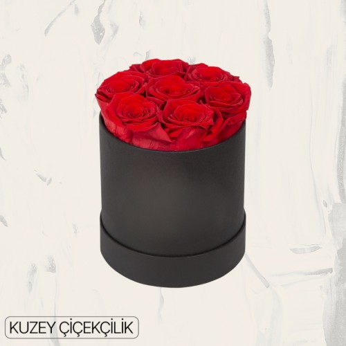 Kutuda 7 Kırmızı Gül