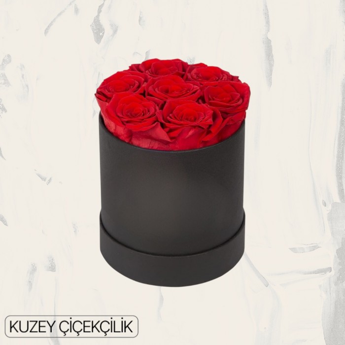 Kutuda 7 Kırmızı Gül
