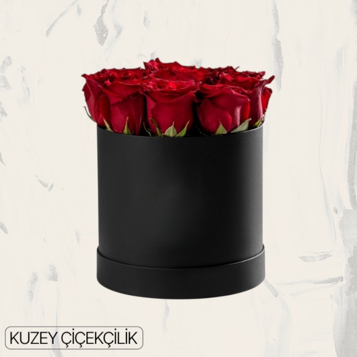 Kutuda 9 Kırmızı Gül