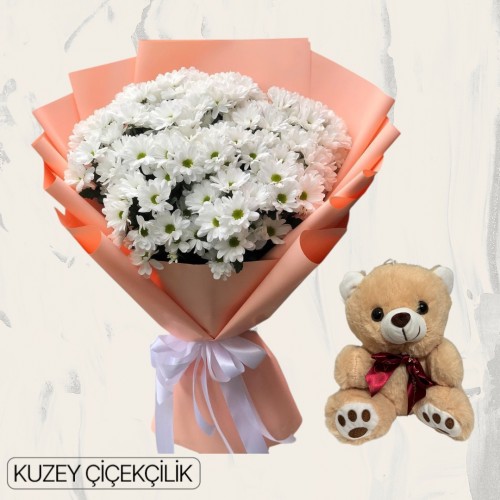 Maxi Boy Papatya Buketi Ayıcık