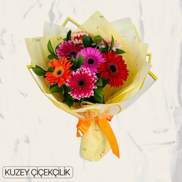 Renkli Gerbera Buketi