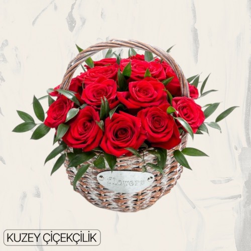 Sepette 15 Kırmızı Gül