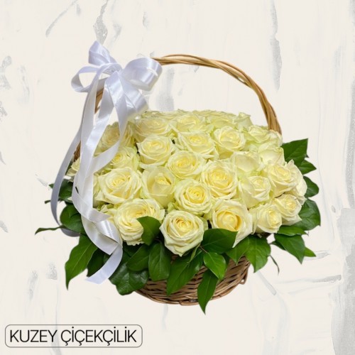 Sepette 51 Beyaz Gül