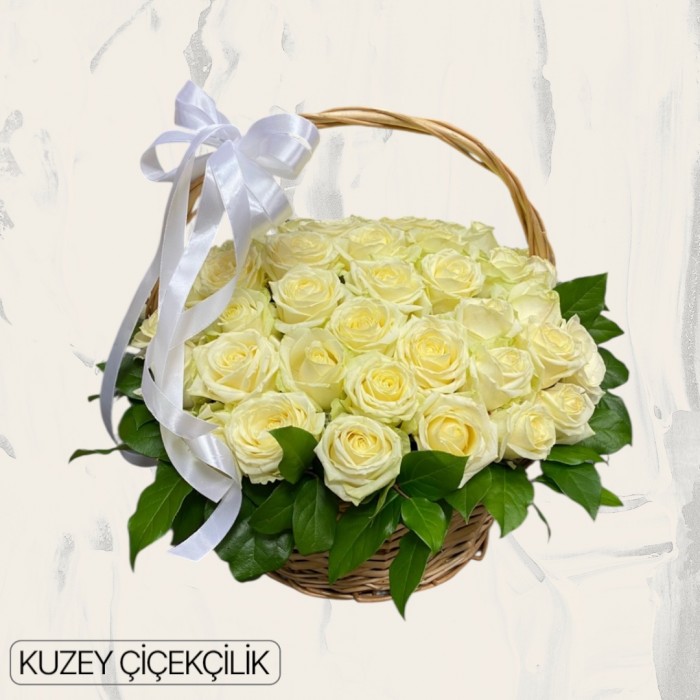 Sepette 51 Beyaz Gül
