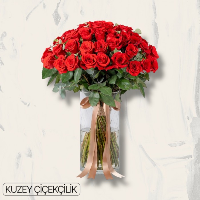 Vazoda 71 Kırmızı Gül
